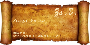 Zsiga Dorisz névjegykártya